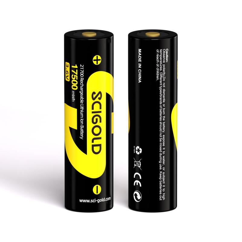2pcs 21700 17500mWh Scigold Rechargeable Batteries