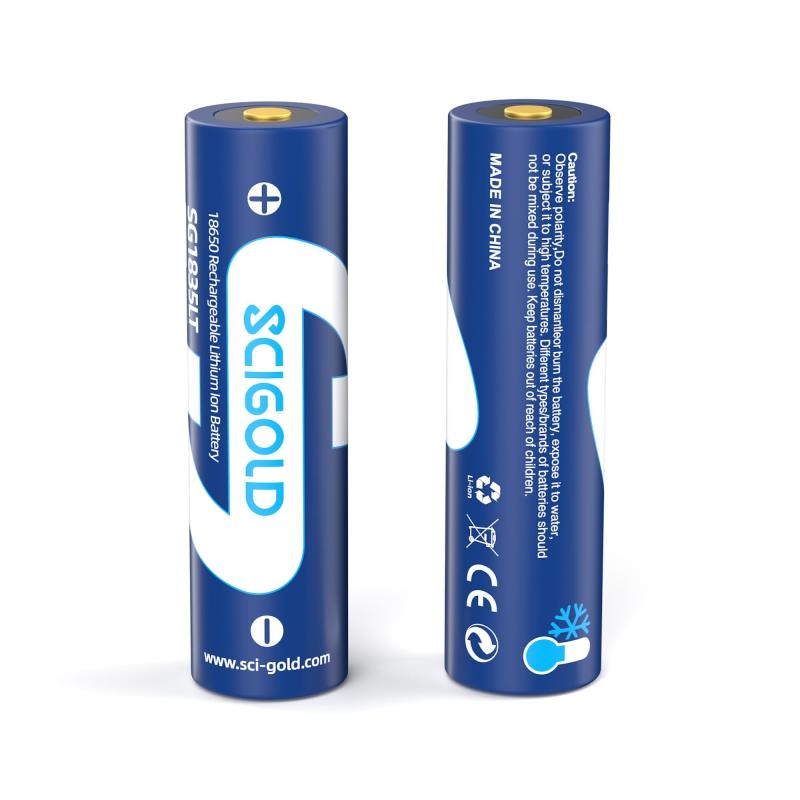 2pcs Scigold 18650 Battery Cold Weather Low Temperature 8A High Performance